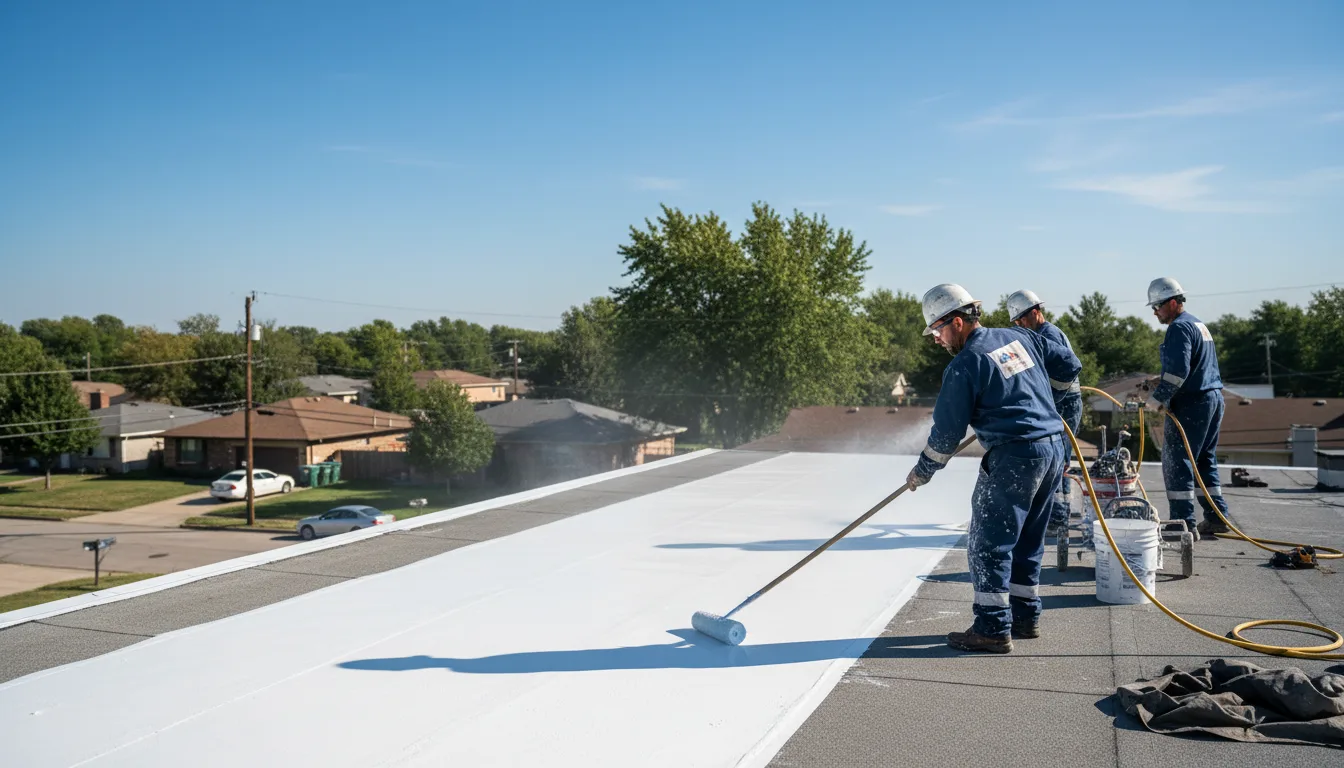 Commercial roof coating in Wolflake, IN near me
